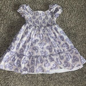 Purple floral girl dress